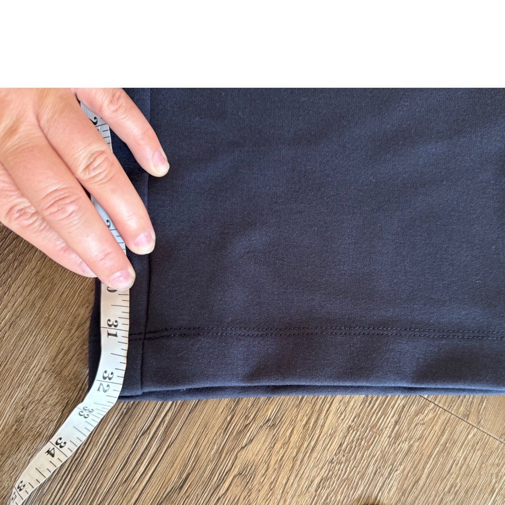 Quince Ultra-Stretch Ponte Wide Leg Pants Navy Blue High Rise Trousers Small - Picture 5 of 7